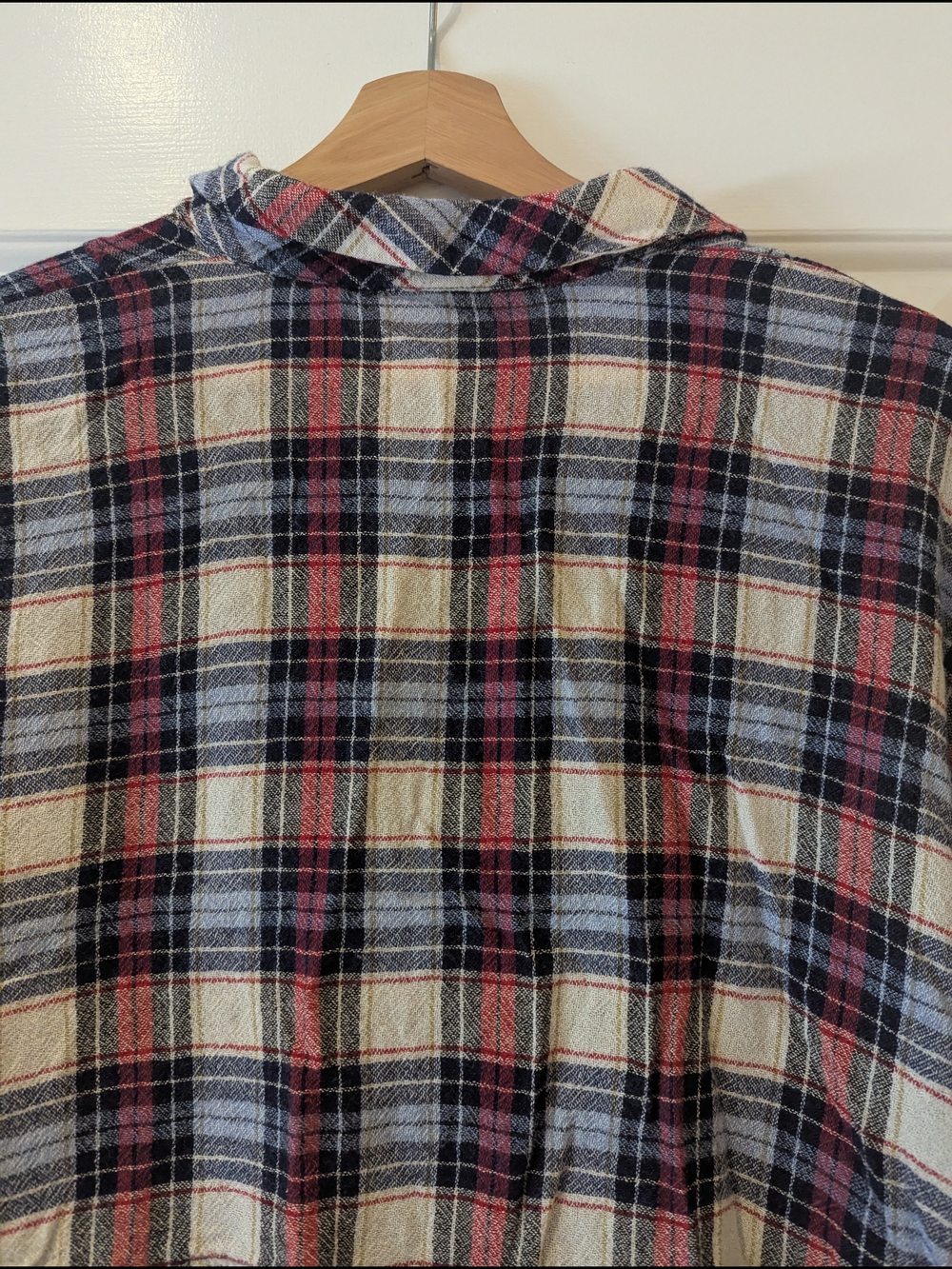 Free People Promise Anything Plaid Flannel Crop Ruffle Babydoll Shirt Top XS/S/M - Picture 12 of 13